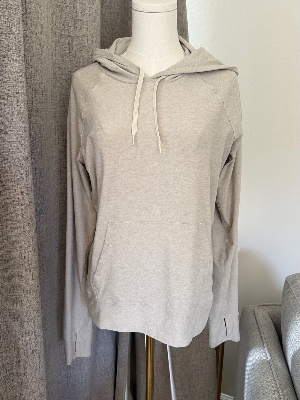 Outdoor Voices Light Beige Hoodie Sweatshirt